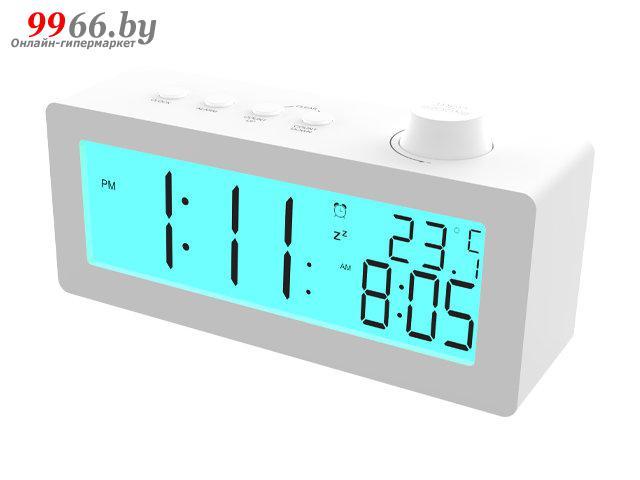 Настольные электронные часы на батарейках Ritmix CAT-111 белые - фото 1 - id-p181147224