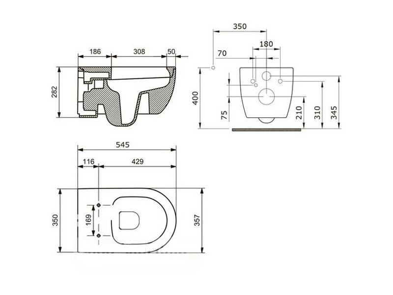 Унитаз подвесной Bocchi V-Tondo Rimless с функцией биде (54,5х36х33), Италия - фото 3 - id-p181484090