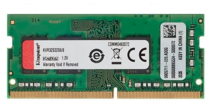 Оперативная память Kingston 8GB DDR4 SODIMM PC4-25600 KVR32S22S6/8