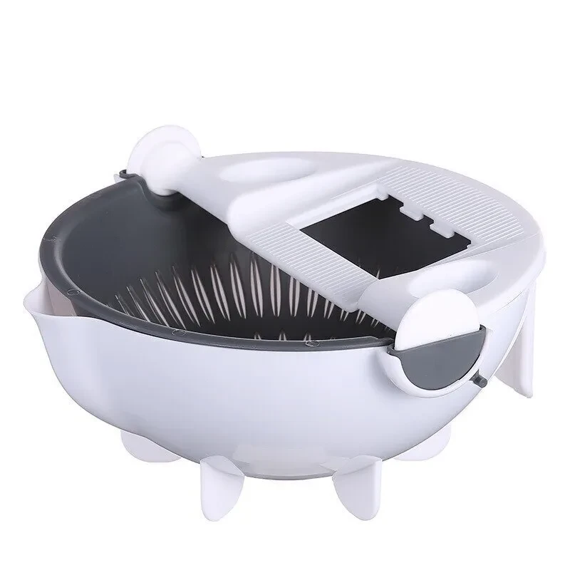 Многофункциональная кухонная овощерезка 9 в 1 Wet Basket Vegetable Cutter - фото 3 - id-p181485756