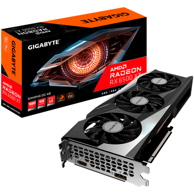 Видеокарта Gigabyte Radeon RX 6500 XT Gaming OC GV-R65XTGAMING OC-4GD