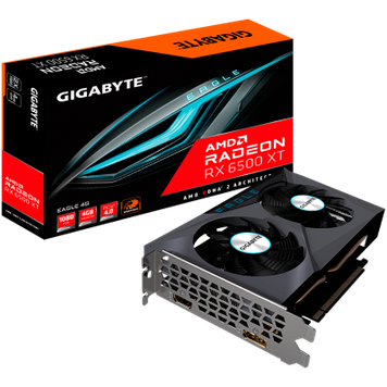 Видеокарта AMD Radeon Gigabyte RX 6500XT Eagle 4G (GV-R65XTEAGLE-4GD) 4Gb DDR6 HDMI+DP RTL
