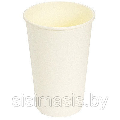 Бумажные одноразовые стаканчики 450 мл., белые/Уп. 50 шт.