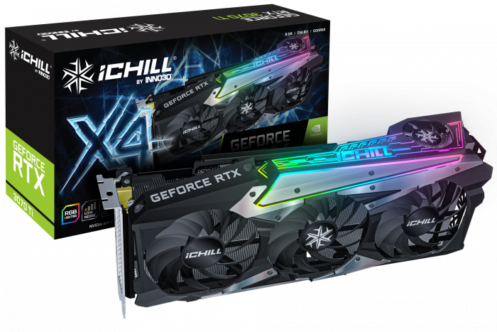 Видеокарта Inno3D GeForce RTX 3070 Ti iChill X4 8GB GDDR6X C307T4-086XX-1820VA35