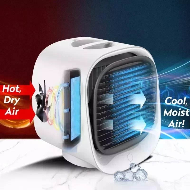 Портативный мини кондиционер с подсветкой Arctic Air Cooler (Розовый) - фото 9 - id-p181491888