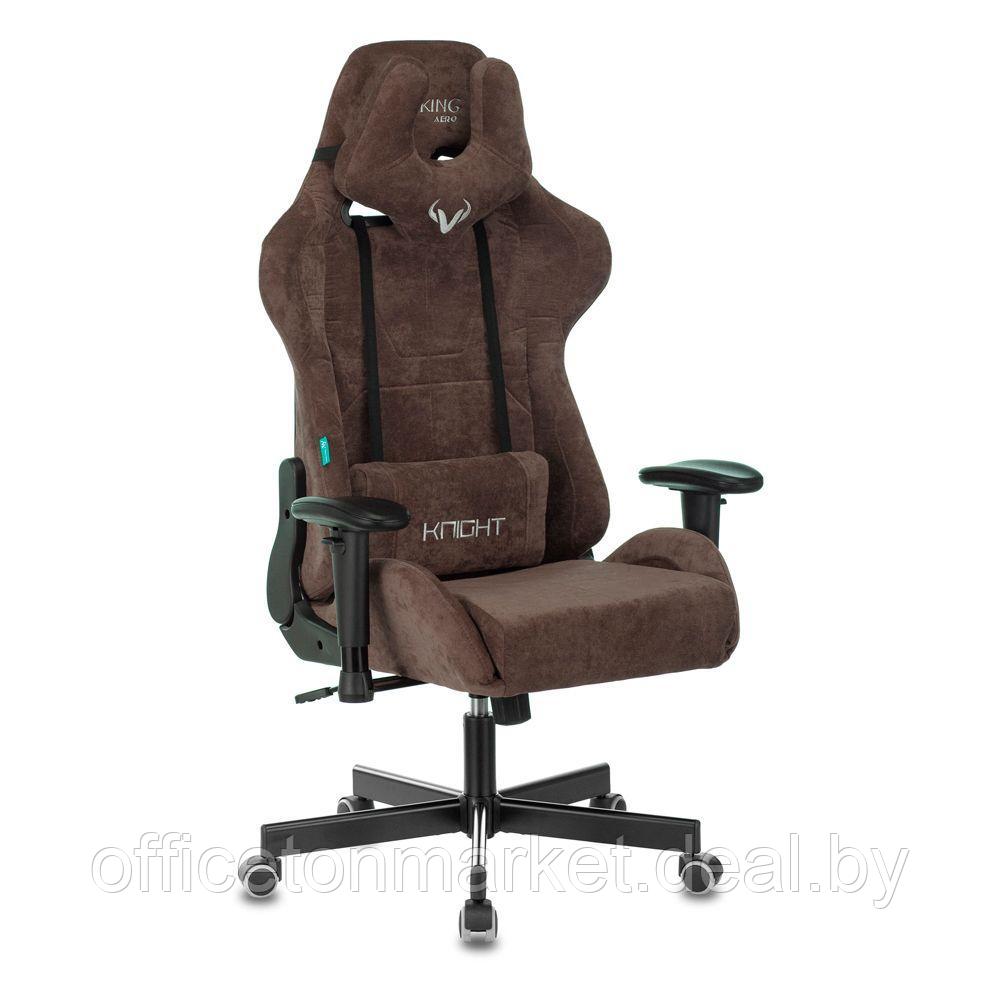 Кресло игровое Бюрократ VIKING KNIGHT Light-10, ткань, металл, темно-коричневый - фото 1 - id-p172829085