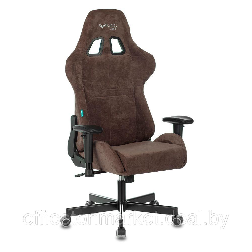 Кресло игровое Бюрократ VIKING KNIGHT Light-10, ткань, металл, темно-коричневый - фото 6 - id-p172829085