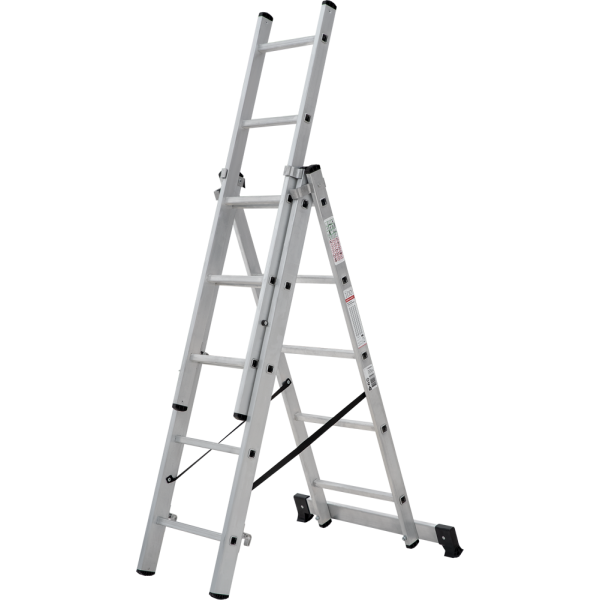 Лестница алюминиевая трёхсекционная NV 123 3x5 ступеней Новая высота 1230305