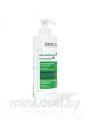 Шампунь для волос Vichy Dercos против перхоти для нормальных и жирных волос - фото 3 - id-p174571277