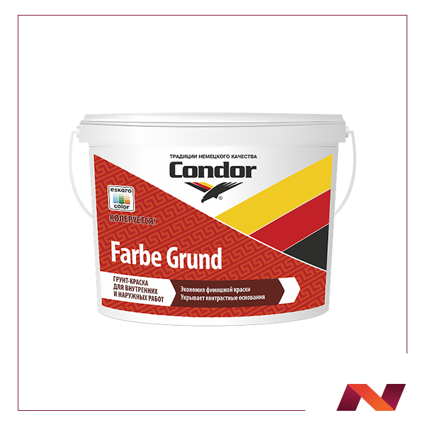 Грунтовка ВН П 1 Д "Farbe Grund" СТБ 1263 ведро 3.75 кг