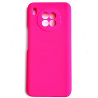 Силиконовый чехол Silicone Case с логотипом ярко-розовый для Honor Honor 50 Lite / Nova 8i