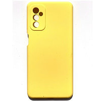 Силиконовый чехол Silicone Case с логотипом желтый для Samsung Galaxy M52