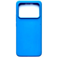 Силиконовый чехол Silicone Case с логотипом синий для Xiaomi 11 Ultra