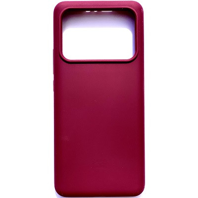 Силиконовый чехол Silicone Case с логотипом бордовый для Xiaomi 11 Ultra - фото 1 - id-p181502918