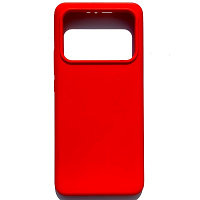 Силиконовый чехол Silicone Case с логотипом красный для Xiaomi 11 Ultra