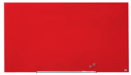 Стеклянная магнитная доска NOBO Diamond красная 1264x711 мм, фото 1