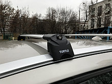 Багажник Turtle Air 2 серебристые для Volvo XC 60 2008-... (на интегрированные рейлинги)