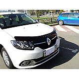 Дефлектор капота - мухобойка, Renault Logan / Sandero  2014-..., VIP TUNING, фото 2