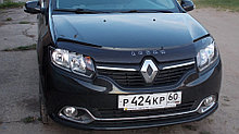 Дефлектор капота - мухобойка, Renault Logan / Sandero  2014-..., VIP TUNING