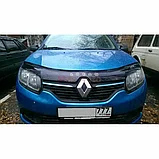 Дефлектор капота - мухобойка, Renault Logan / Sandero  2014-..., VIP TUNING, фото 3