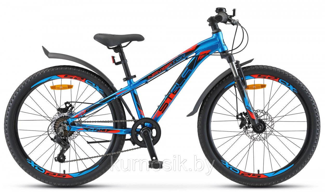 Велосипед Stels Navigator 440 MD 24" V010 (от 8 до 13 лет) синий 2022 - фото 1 - id-p181534222