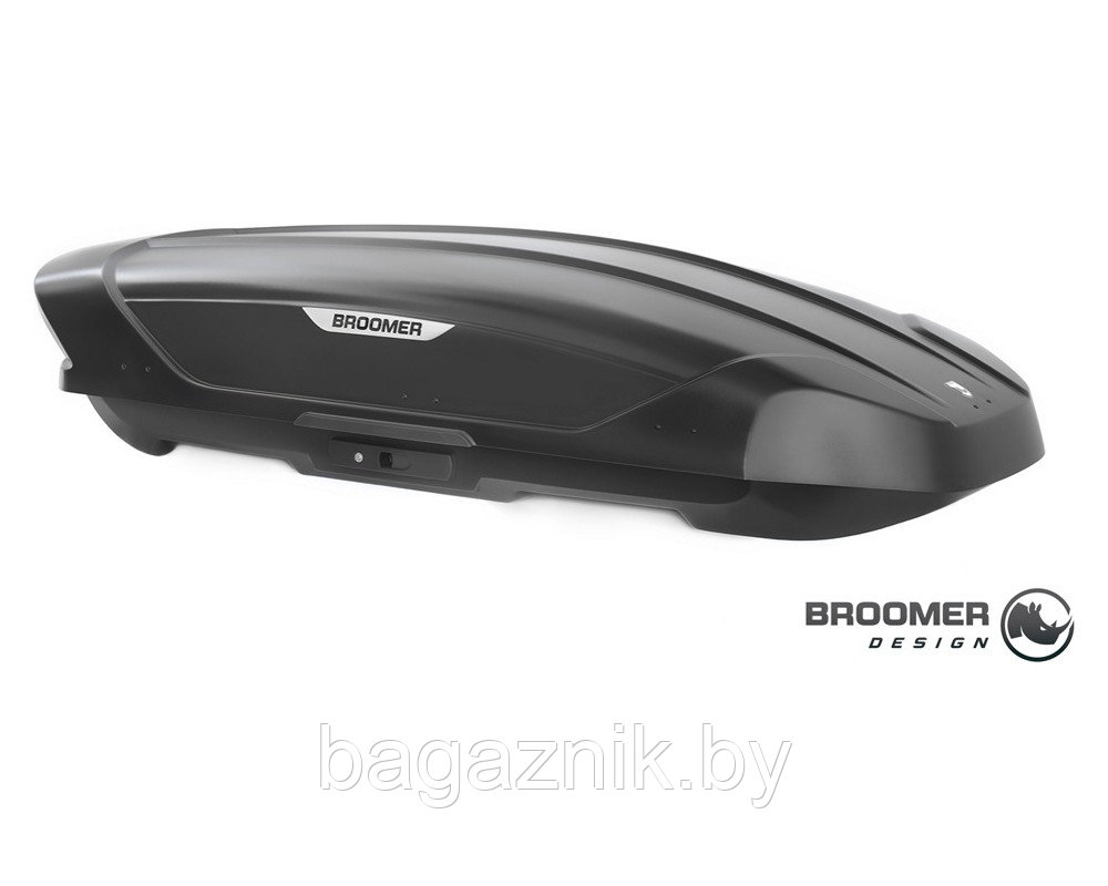 Багажный бокс Broomer Venture L 430л. (187x89x40см) черный тиснение