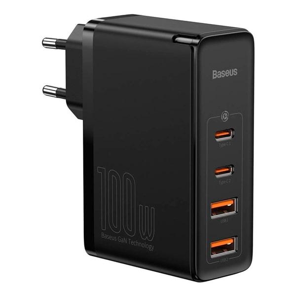 Baseus Сетевое зарядное Baseus GaN2 Pro Quick Charger 2C+2U 100W Black - фото 1 - id-p173087062