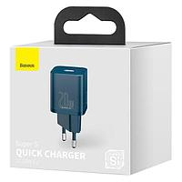 Baseus Сетевое зарядное Baseus Super Si Quick Charger 1C 20W EU Sets Blue