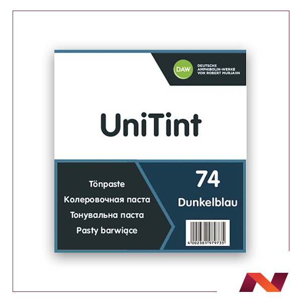 Паста UniTint 74 Dunkelblau/ Темно-синяя 1 л - фото 1 - id-p181535873