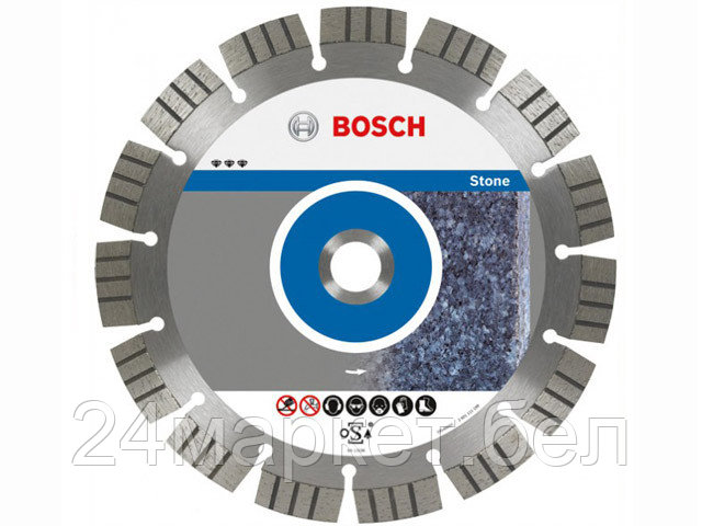 BOSCH Германия Алмазный круг 115х22 мм по камню сегмент. Turbo BEST FOR STONE BOSCH (сухая резка)