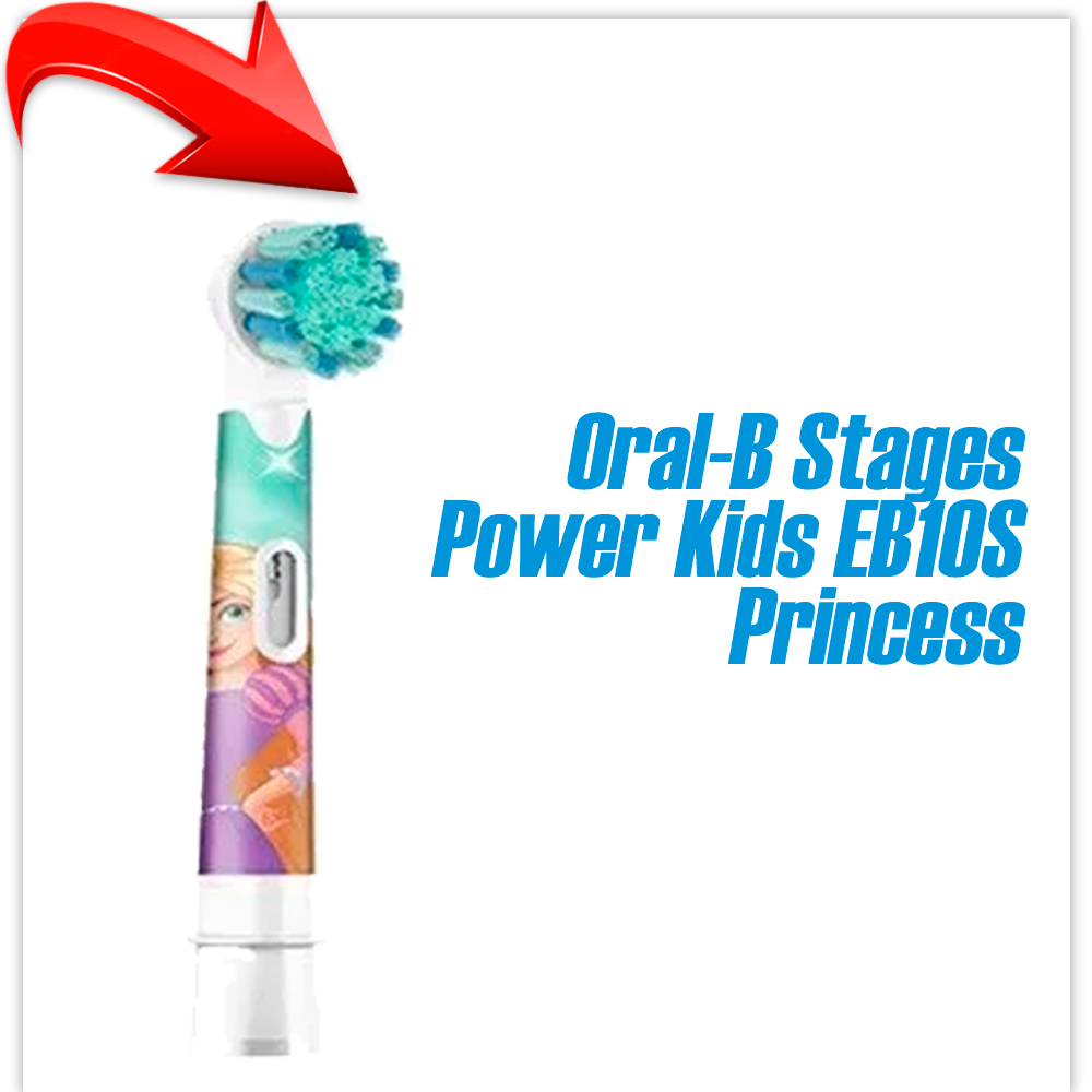 Насадка сменная для зубной щетки Braun Oral-B Stages Power Kids EB10S Princess (1 шт) - фото 1 - id-p181003673