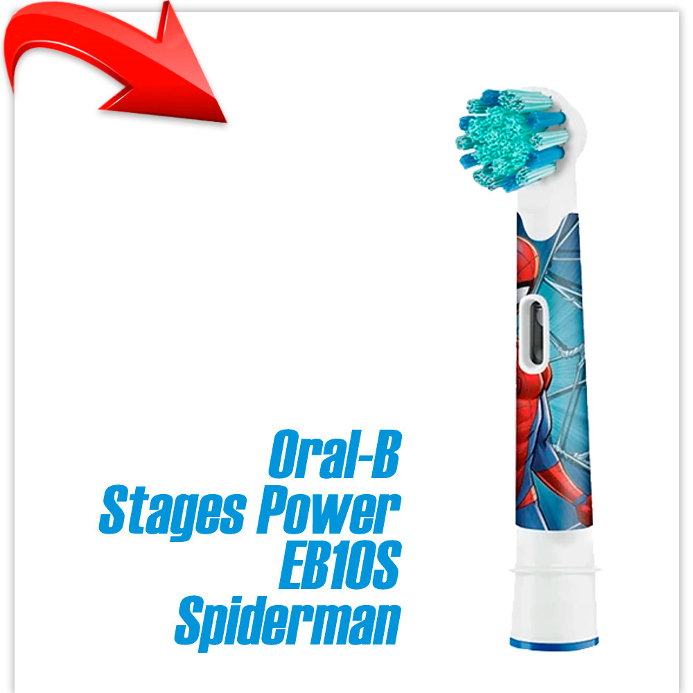 Насадка сменная для зубной щетки Braun Oral-B Stages Power EB10S Spiderman (1 шт)