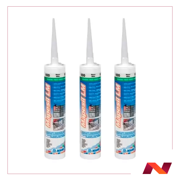 100 Mapesil LM однокомпонентный силиконовый герметик белый  310ml