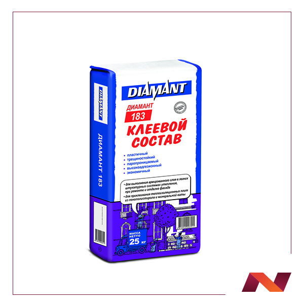 Состав клеевой полимерминеральный КС-1 Диамант 183, мешок 25 кг