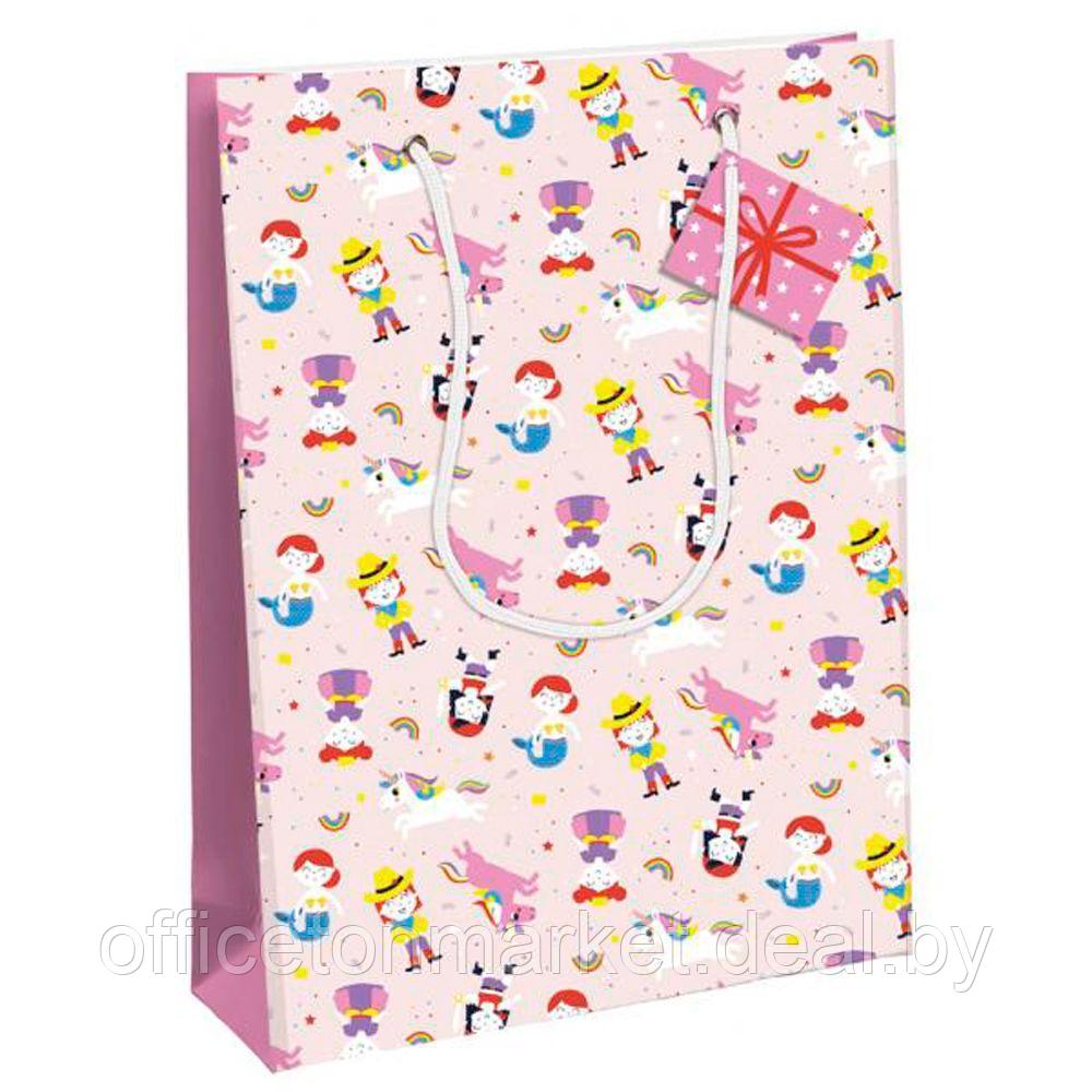 Пакет бумажный подарочный "HDME GIRL", 37.3x11.8x27.5 см, разноцветный - фото 1 - id-p178285455