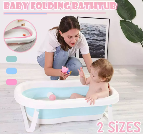 Портативная детская складная ванночка для купания Baby swim (с рождения до 2 лет) - фото 1 - id-p181546856