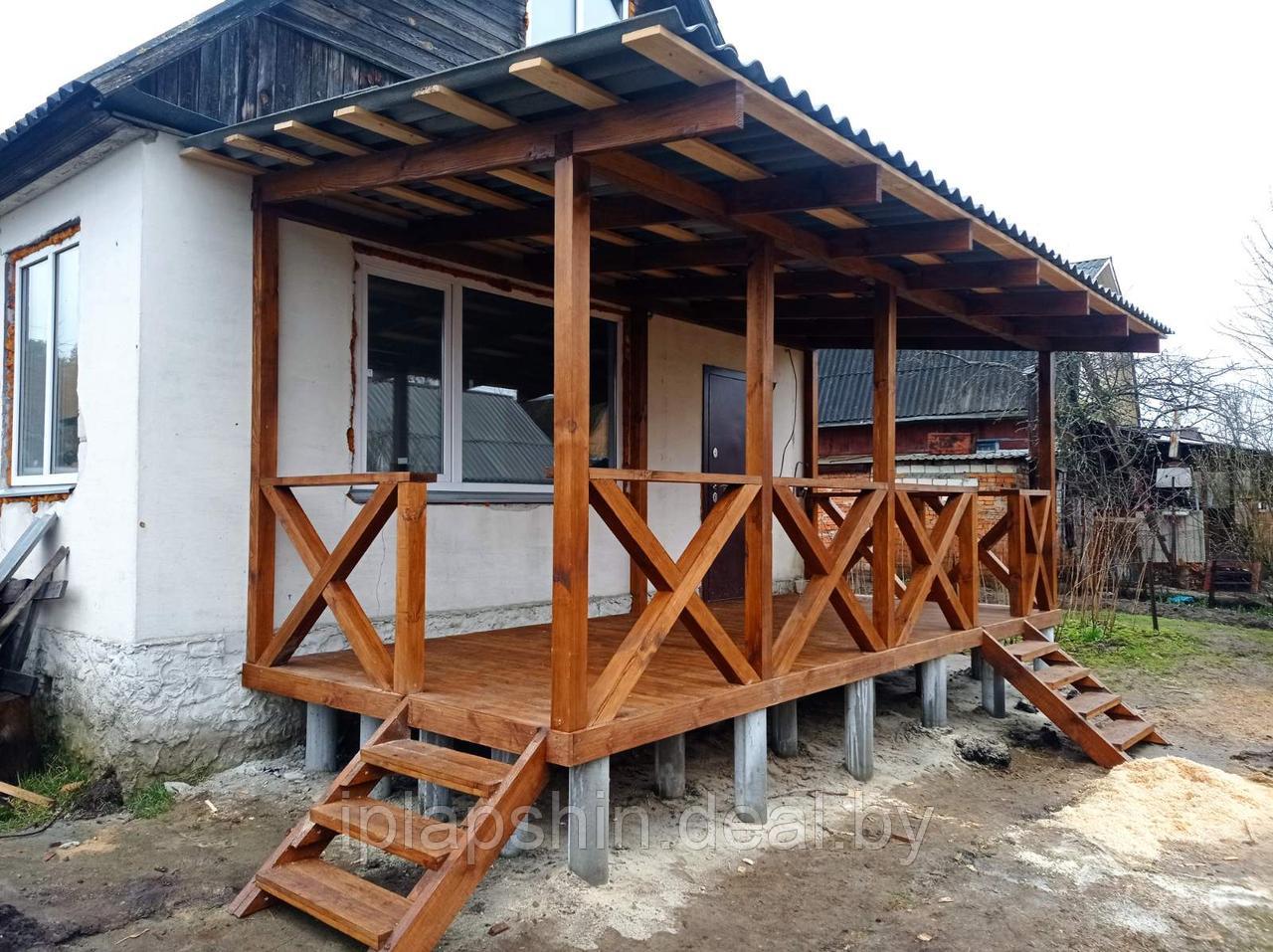 Открытая деревянная терраса в Гомеле - фото 3 - id-p181557174