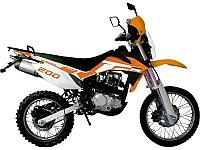 Мотоцикл Racer RC200GY-C2 ENDURO зеленый, оранжевый