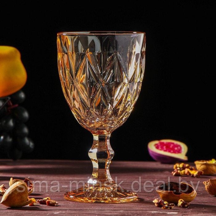 Набор питьевой из стекла «Круиз», 7 предметов: кувшин 1,1 л, бокалы 300 мл, 6 шт, цвет золотой - фото 4 - id-p181562213