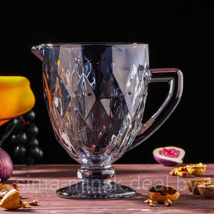Набор питьевой из стекла «Круиз», 7 предметов: кувшин 1,1 л, бокалы 300 мл, 6 шт, цвет серый - фото 2 - id-p181562214