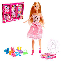 Кукла-модель «Брианна» в платье, с набором платьев, обуви и аксессуарами МИКС