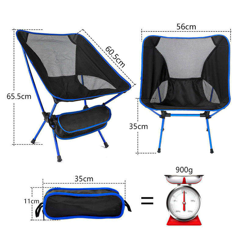 Складное туристическое кресло с сумкой для кемпинга, походов и рыбалки - фото 4 - id-p181578295