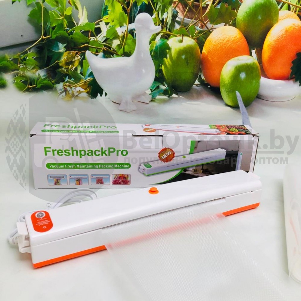 Вакуумный упаковщик (запайщик) FreshpackPro 10 пакетов для вакууматора. Еда в вакуумной упаковке сохраняет - фото 4 - id-p181590590