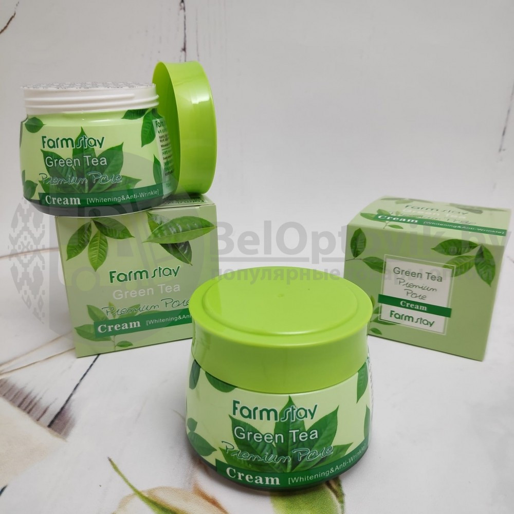 Антивозрастной крем для лица FarmStay серия Premium Pore, 70 ml Green Tea (с экстрактами семян зеленого чая) - фото 4 - id-p181590596