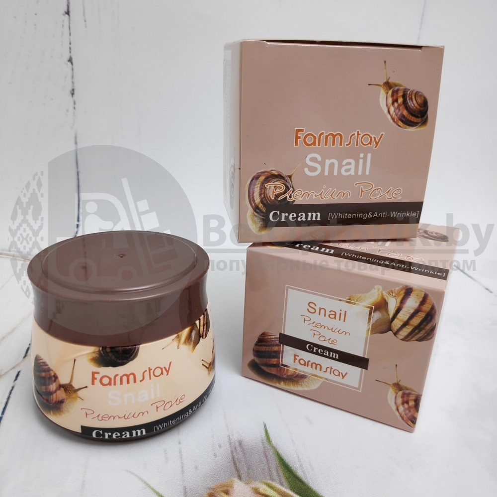 Антивозрастной крем для лица FarmStay серия Premium Pore, 70 ml Snail (с муцином улитки) - фото 10 - id-p181590601