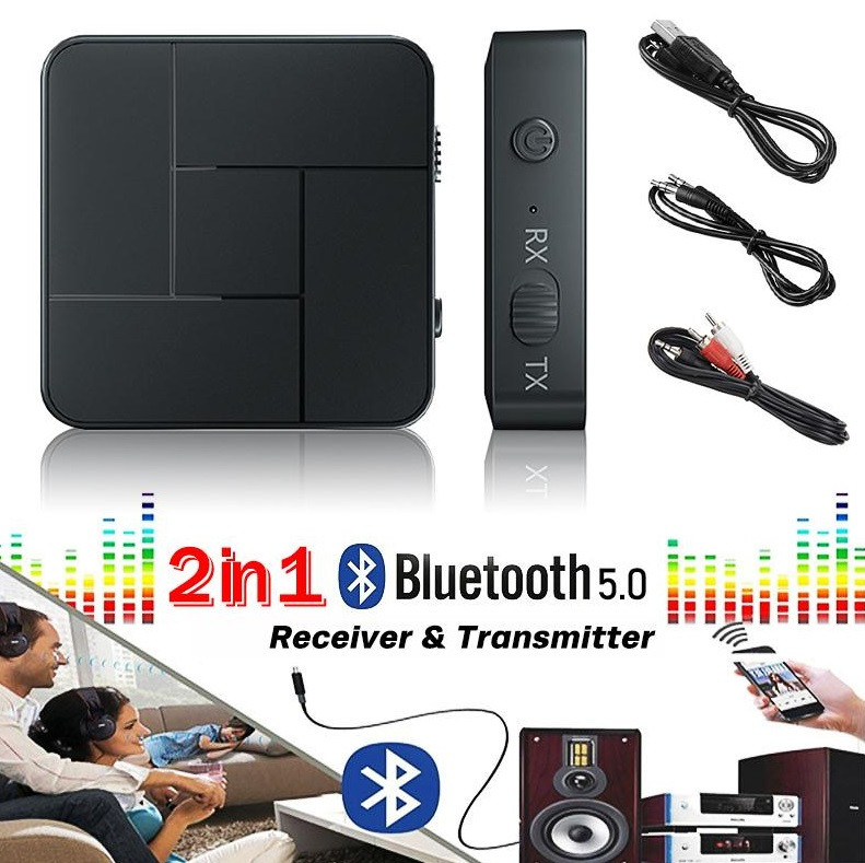 Bluetooth TX\RX адаптер BT-500, v5.0, аккумулятор (Блютуз приёмник\передатчик) - фото 3 - id-p178620107