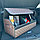 Автомобильный органайзер Кофр в багажник LUX CARBOX Усиленные стенки (размер 70х40см) Черный с белой строчкой, фото 9