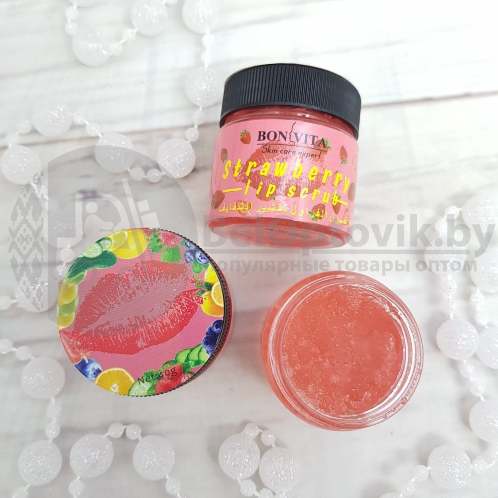 Скраб для губ BON VITA , 40 гр Strawberry Lip Scrub - фото 4 - id-p181592757