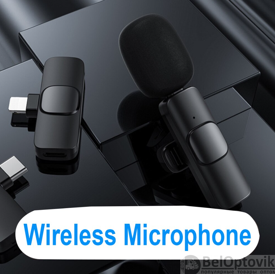 Беспроводной петличный микрофон для Iphone (для записи сторис, ведения обзоров, диалогов, роликов) - фото 4 - id-p181585379