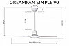 Потолочный вентилятор Dreamfan Simple 90 (65 Вт), фото 3